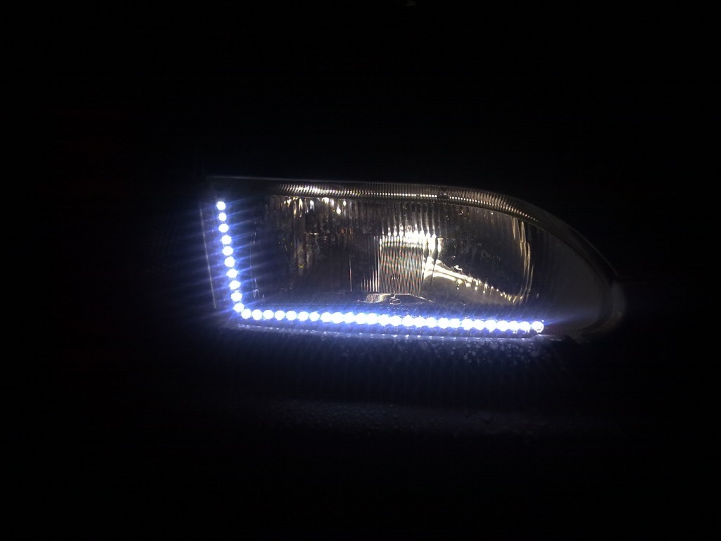 Установка светодиодной ленты на фары авто